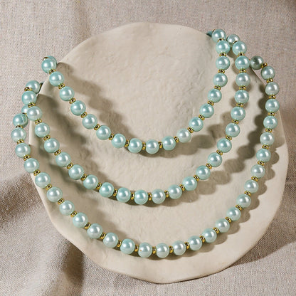 Mint Whisper Pearl Necklace - Voisson