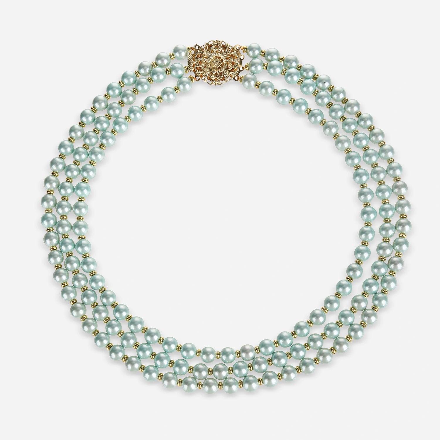 Mint Whisper Pearl Necklace - Voisson