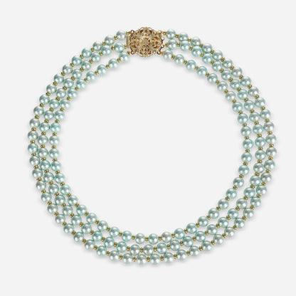 Mint Whisper Pearl Necklace - Voisson