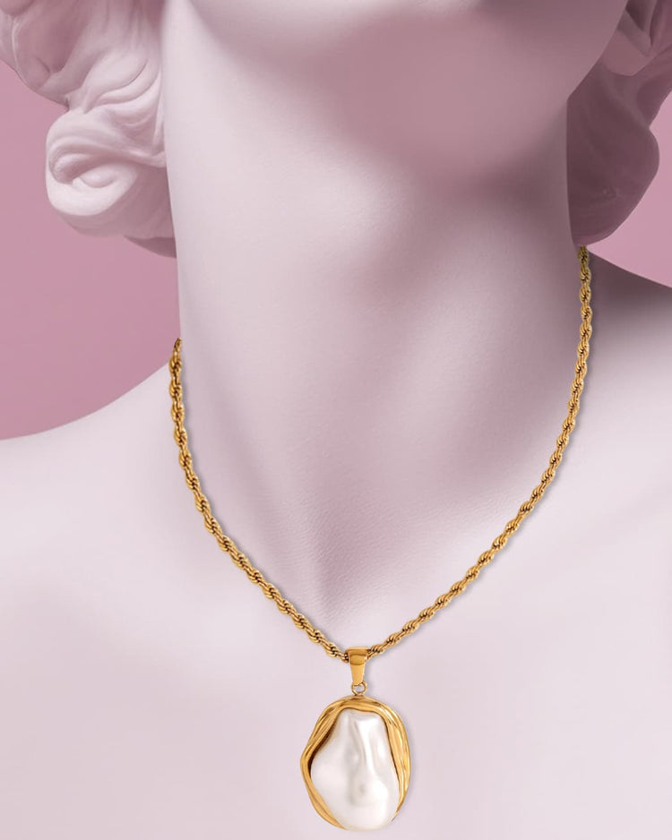 ModernMuse SS Gold Collection Necklace - Voisson