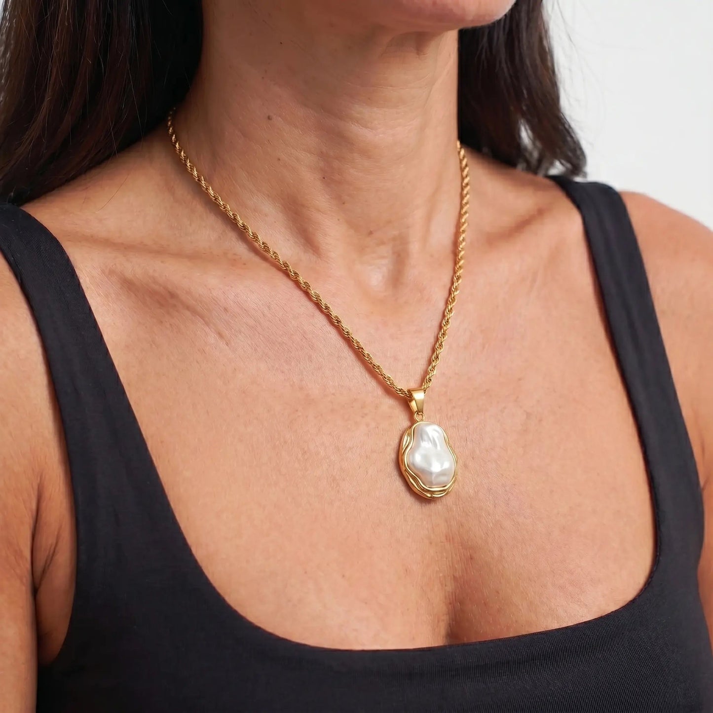 ModernMuse SS Gold Collection Necklace - Voisson