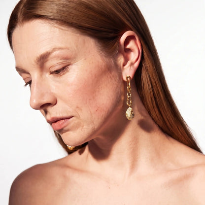 Molten Crystal Drop Earrings - Voisson