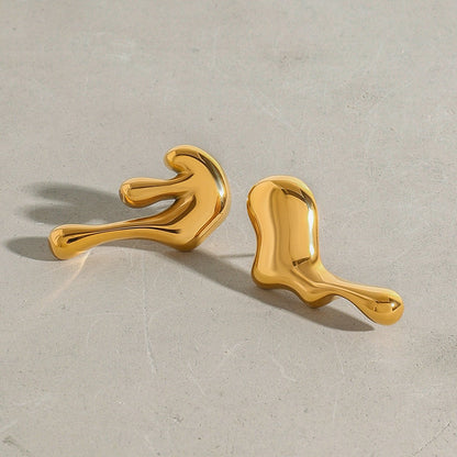 Molten Flow Stud Earrings - Voisson