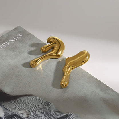 Molten Flow Stud Earrings - Voisson