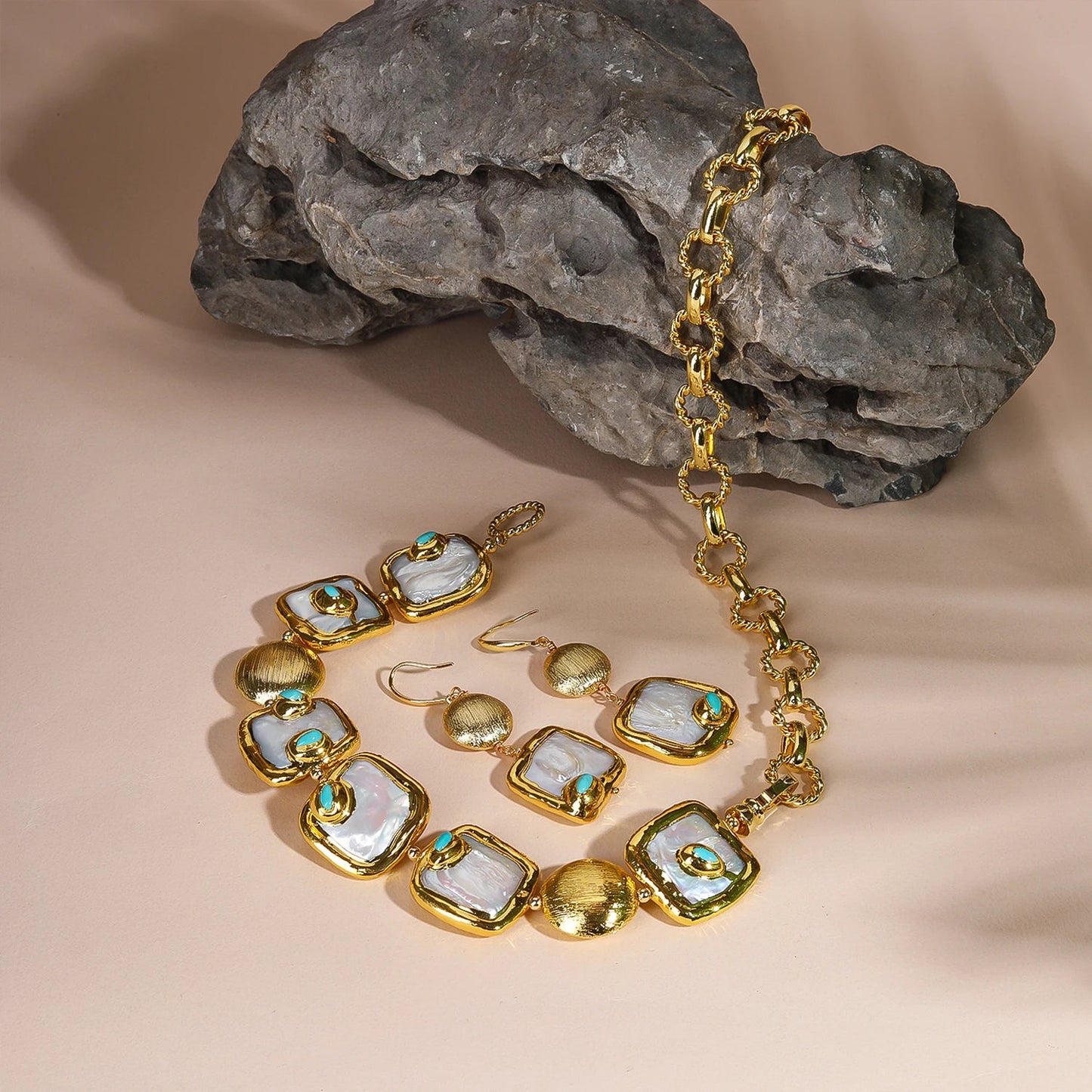 Molten Pearl Statement Earrings - Voisson