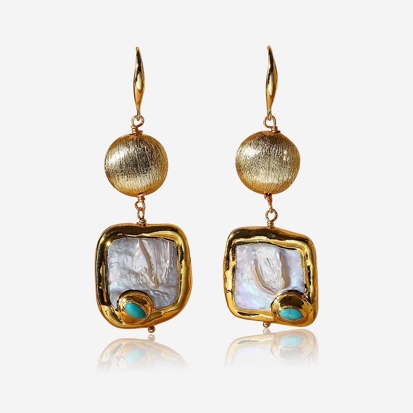 Molten Pearl Statement Earrings - Voisson