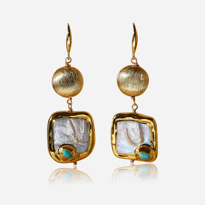 Molten Pearl Statement Earrings - Voisson