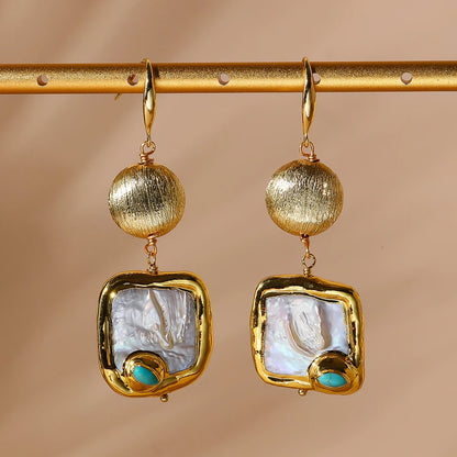 Molten Pearl Statement Earrings - Voisson
