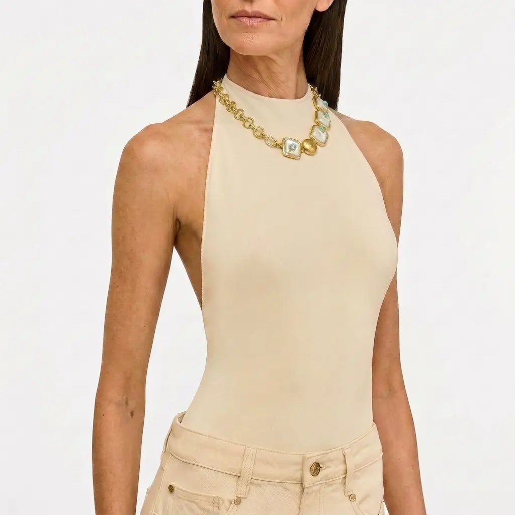 Molten Pearl Statement Necklace - Voisson