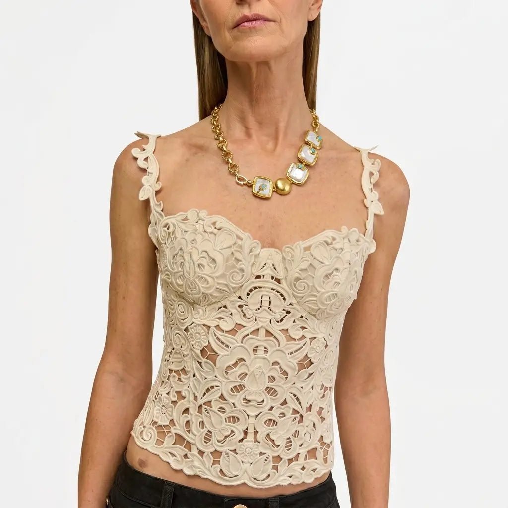 Molten Pearl Statement Necklace - Voisson