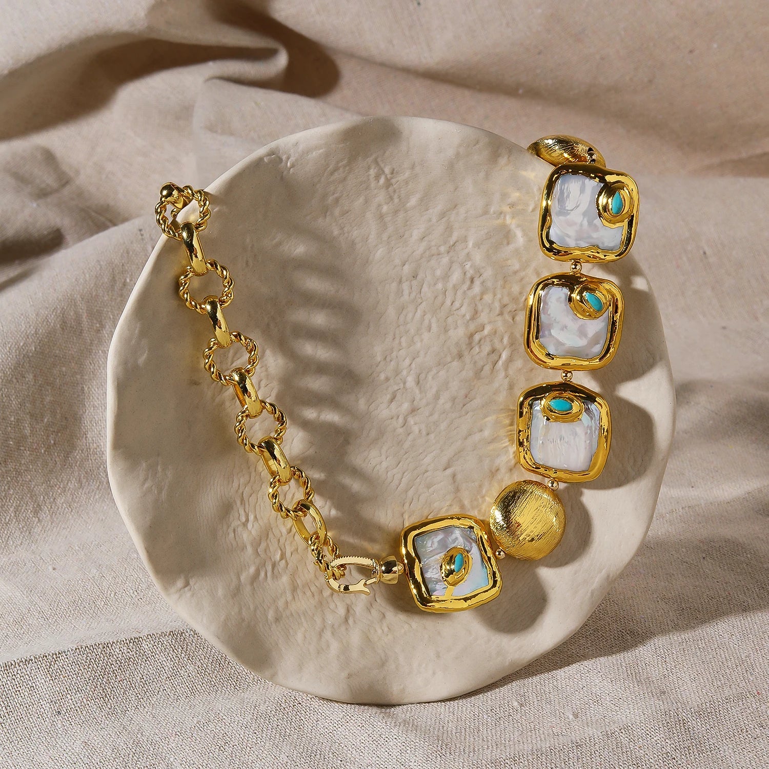 Molten Pearl Statement Necklace - Voisson