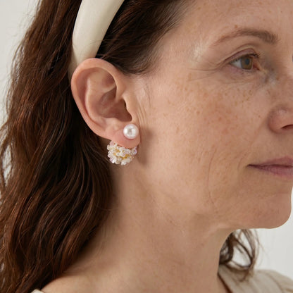 Moonflower Pearl Earrings - Voisson