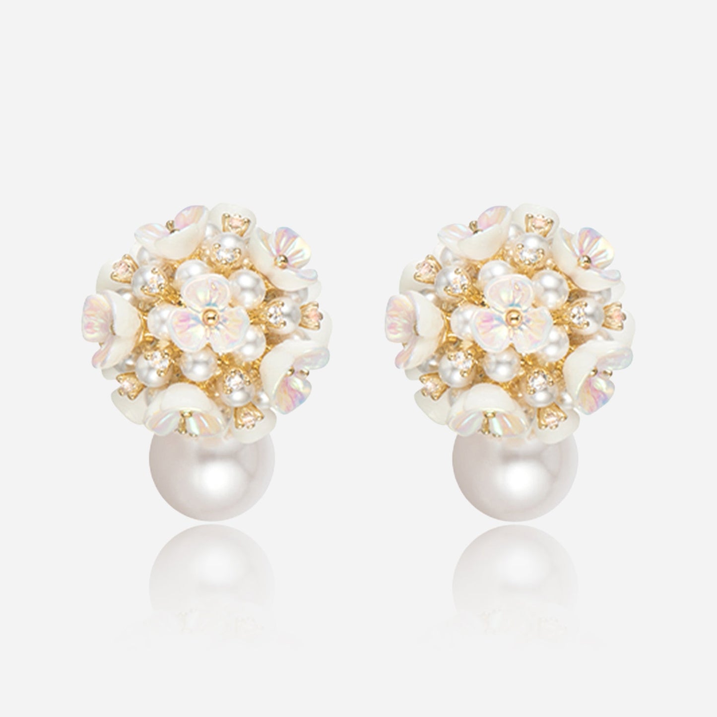 Moonflower Pearl Earrings - Voisson