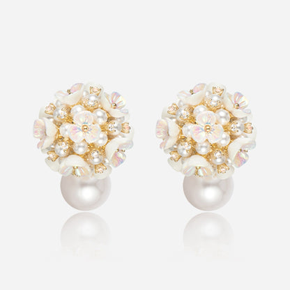 Moonflower Pearl Earrings - Voisson