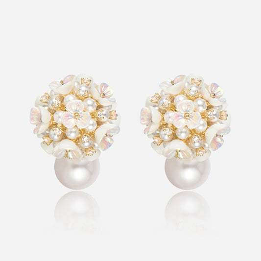 Moonflower Pearl Earrings - Voisson