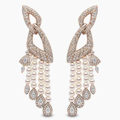 Moonlit Plume Pearl Earrings - Voisson