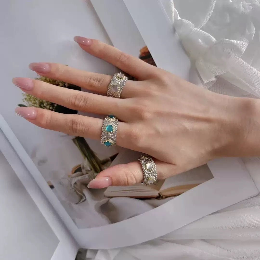 Mosaic Bloom Open Ring - Voisson