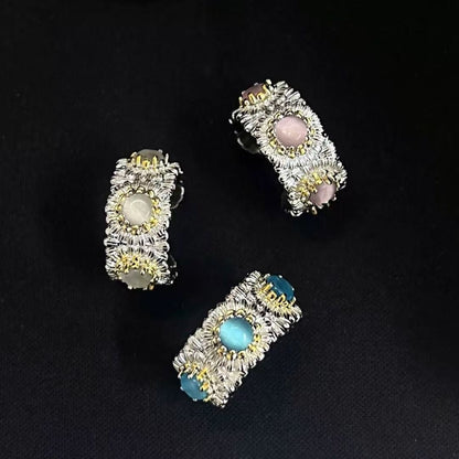Mosaic Bloom Open Ring - Voisson