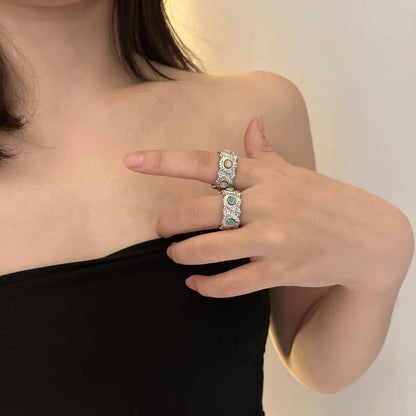 Mosaic Bloom Open Ring - Voisson