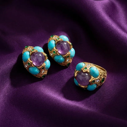 Mystic Oasis Set – Earrings & Ring - Voisson
