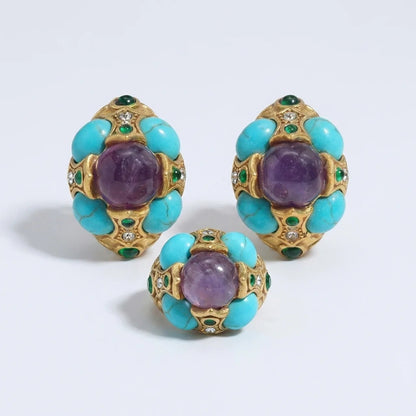 Mystic Oasis Set – Earrings & Ring - Voisson