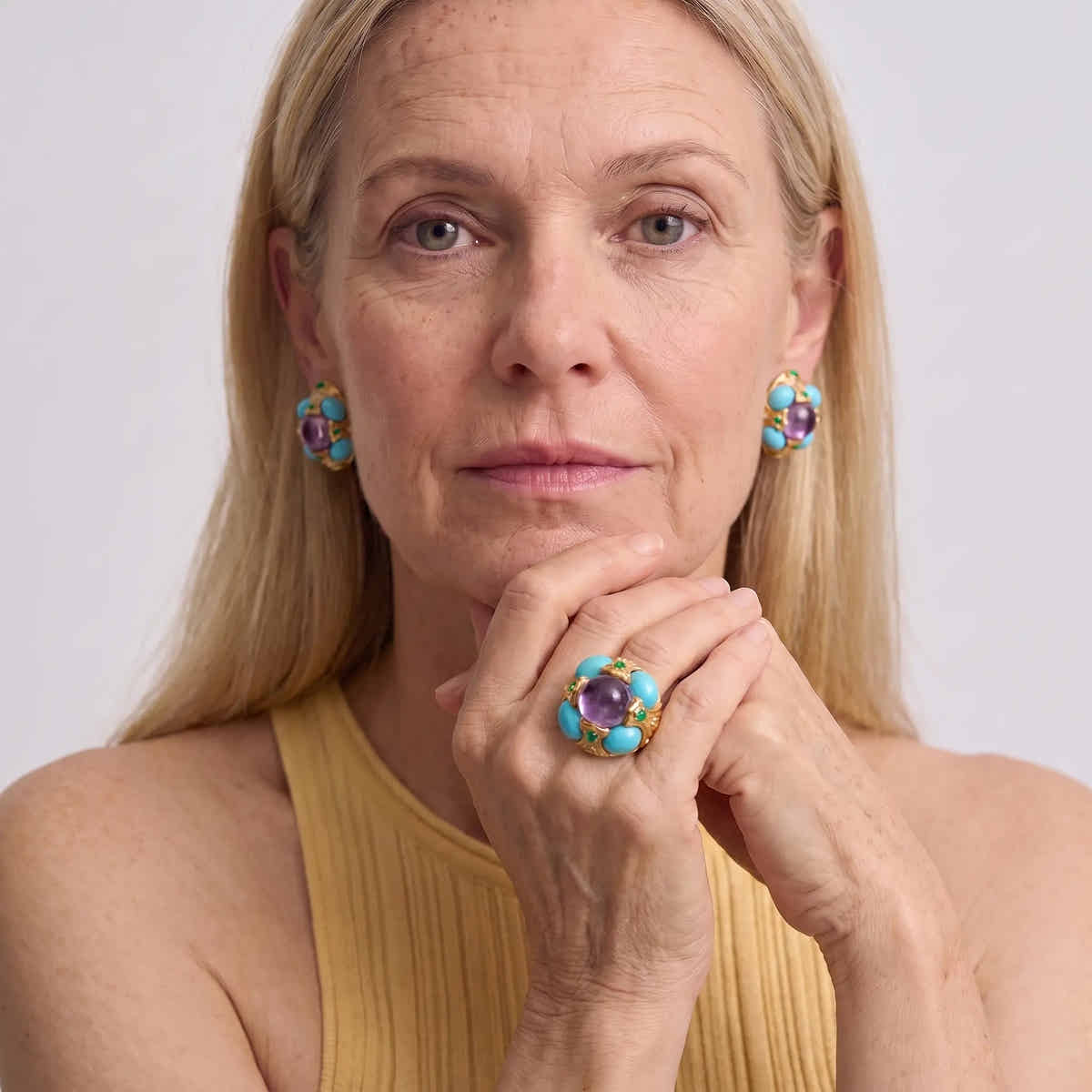 Mystic Oasis Set – Earrings & Ring - Voisson