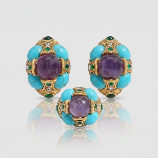 Mystic Oasis Set – Earrings & Ring - Voisson