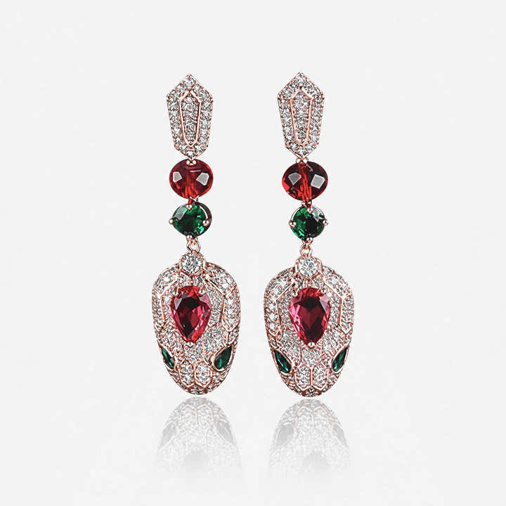 Mystic Serpent Elegance Earrings - Voisson