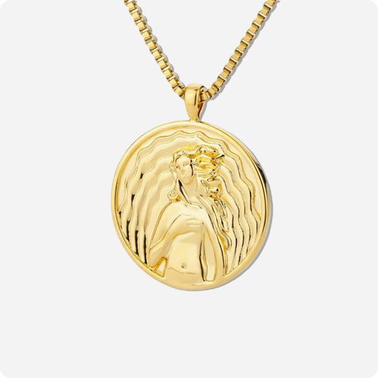 Mythos Gold Medallion Necklace - Voisson