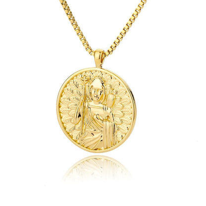 Mythos Gold Medallion Necklace - Voisson