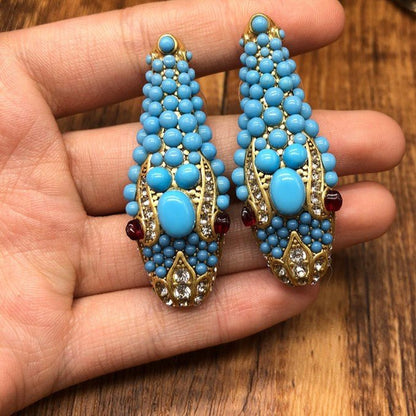 Nile Serpent Turquoise Earrings - Voisson