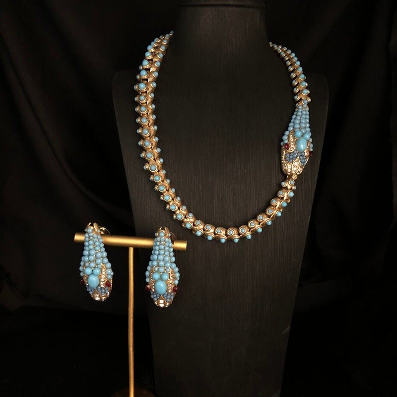 Nile Serpent Turquoise Earrings - Voisson