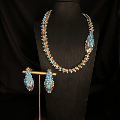 Nile Serpent Turquoise Earrings - Voisson