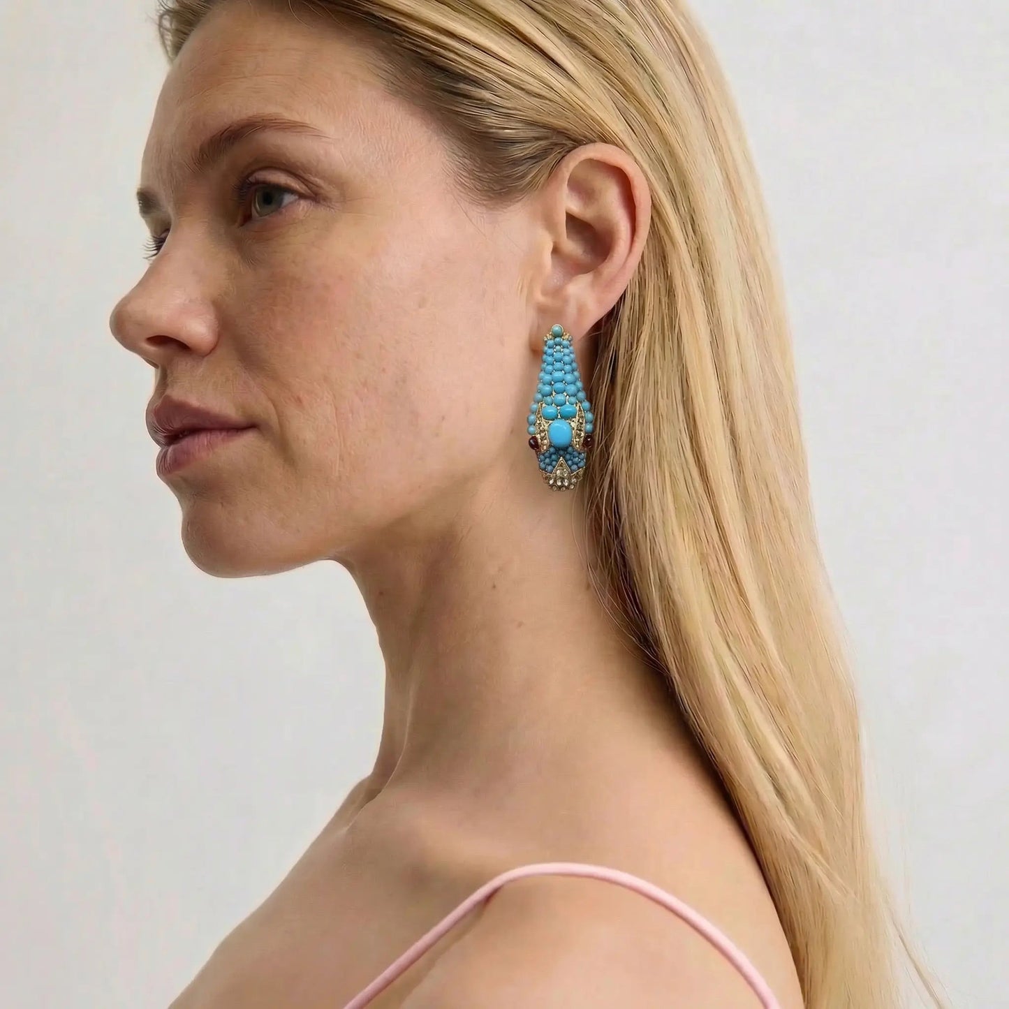 Nile Serpent Turquoise Earrings - Voisson