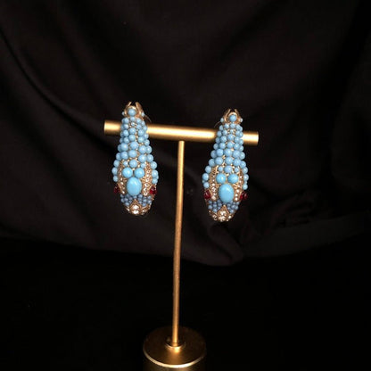 Nile Serpent Turquoise Earrings - Voisson