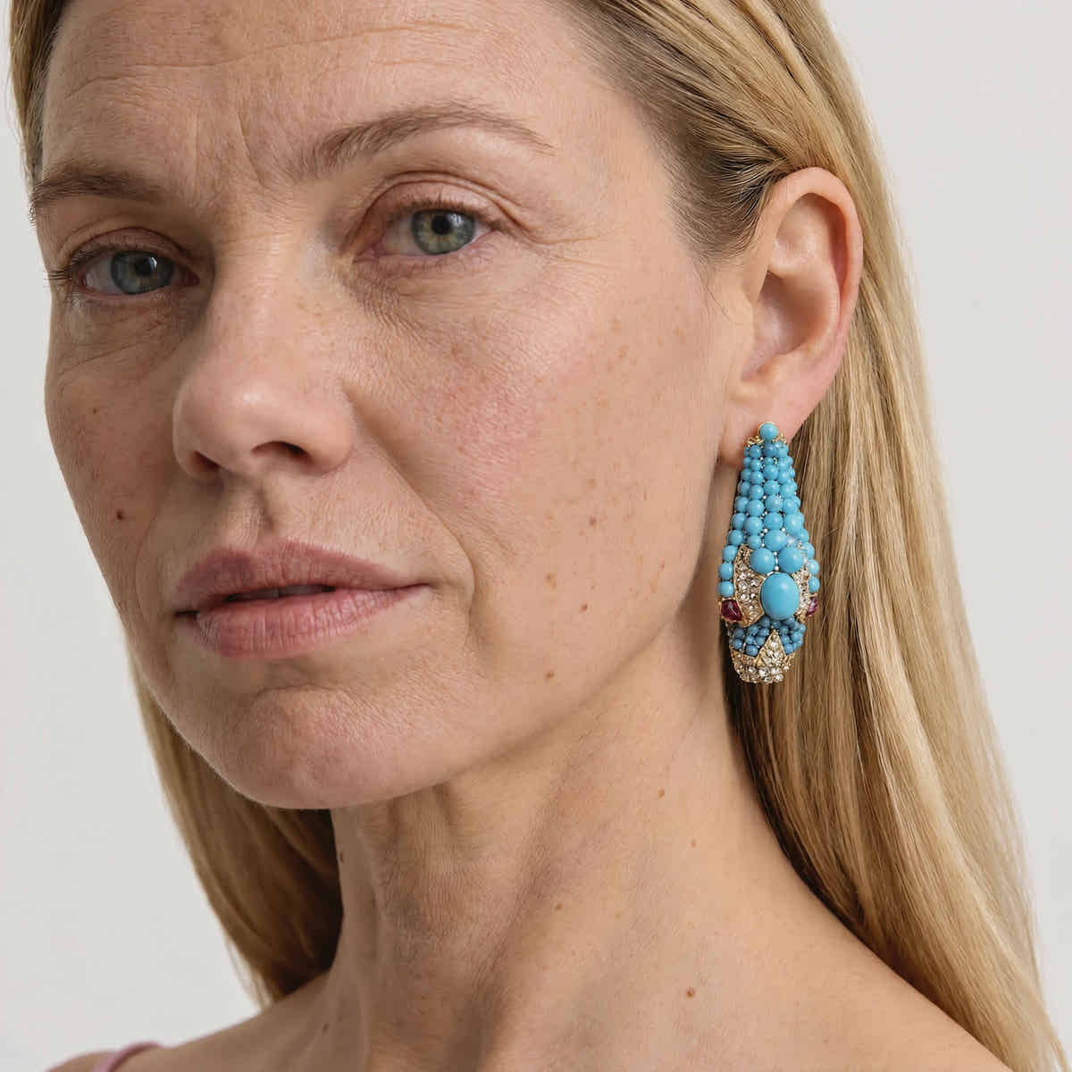 Nile Serpent Turquoise Earrings - Voisson