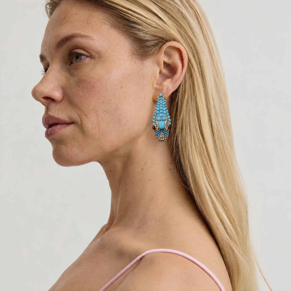 Nile Serpent Turquoise Earrings - Voisson