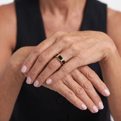 Noir Halo Band Ring - Voisson