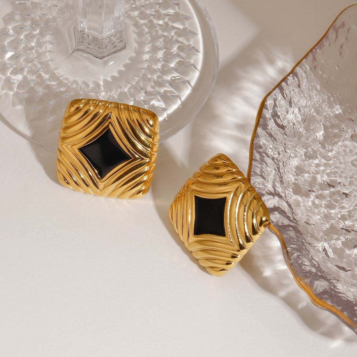 Noir Luxe Earrings - Voisson