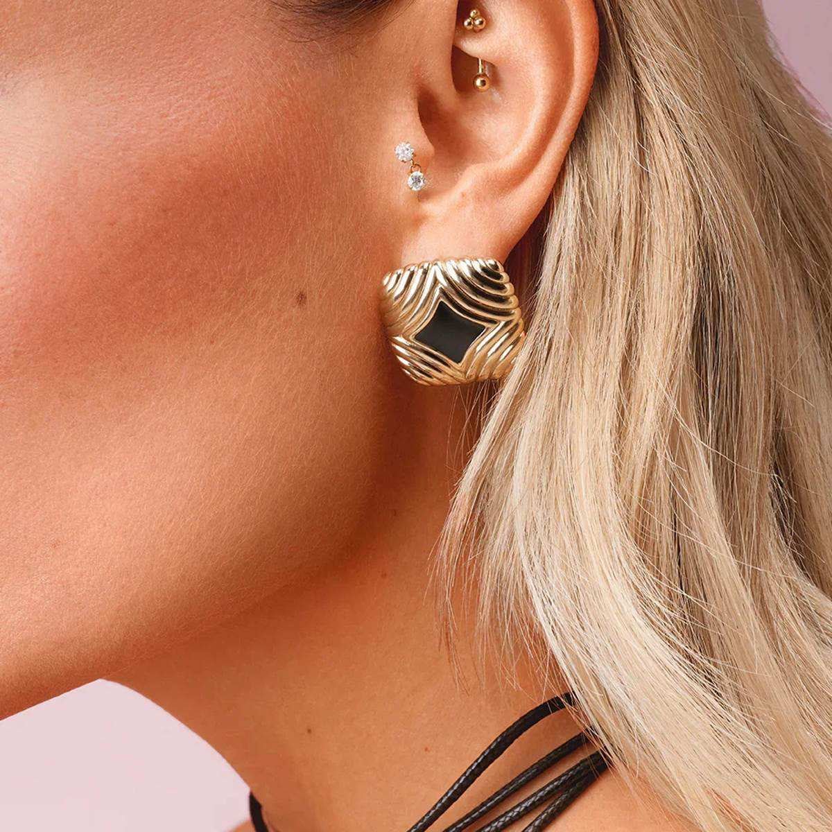 Noir Luxe Earrings - Voisson