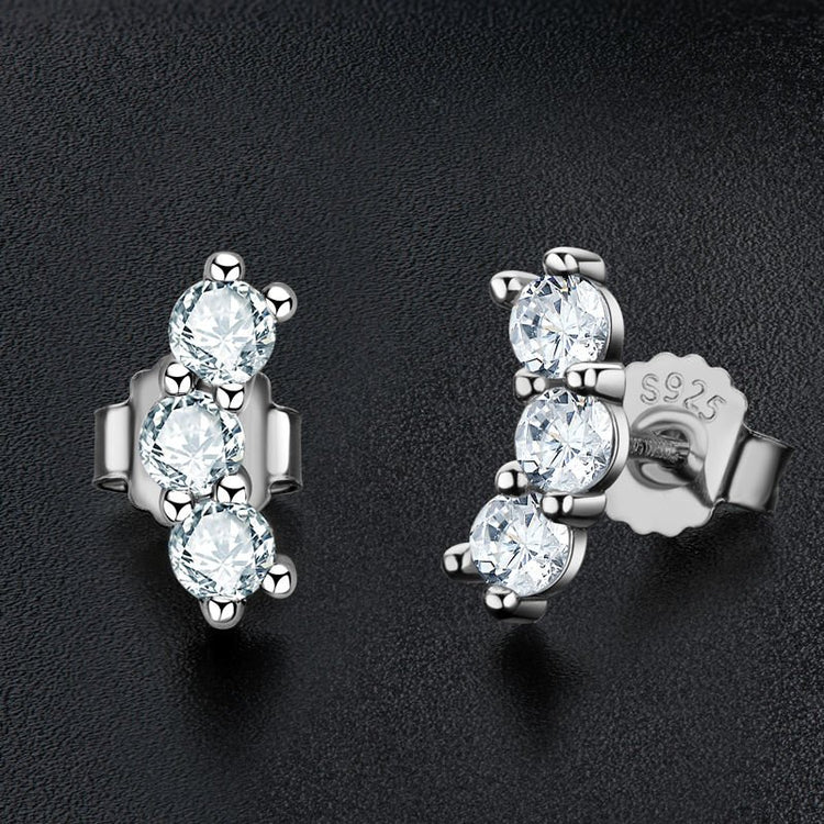 Nova Moissanite 925 Sterling Silver Stud Earrings - Voisson