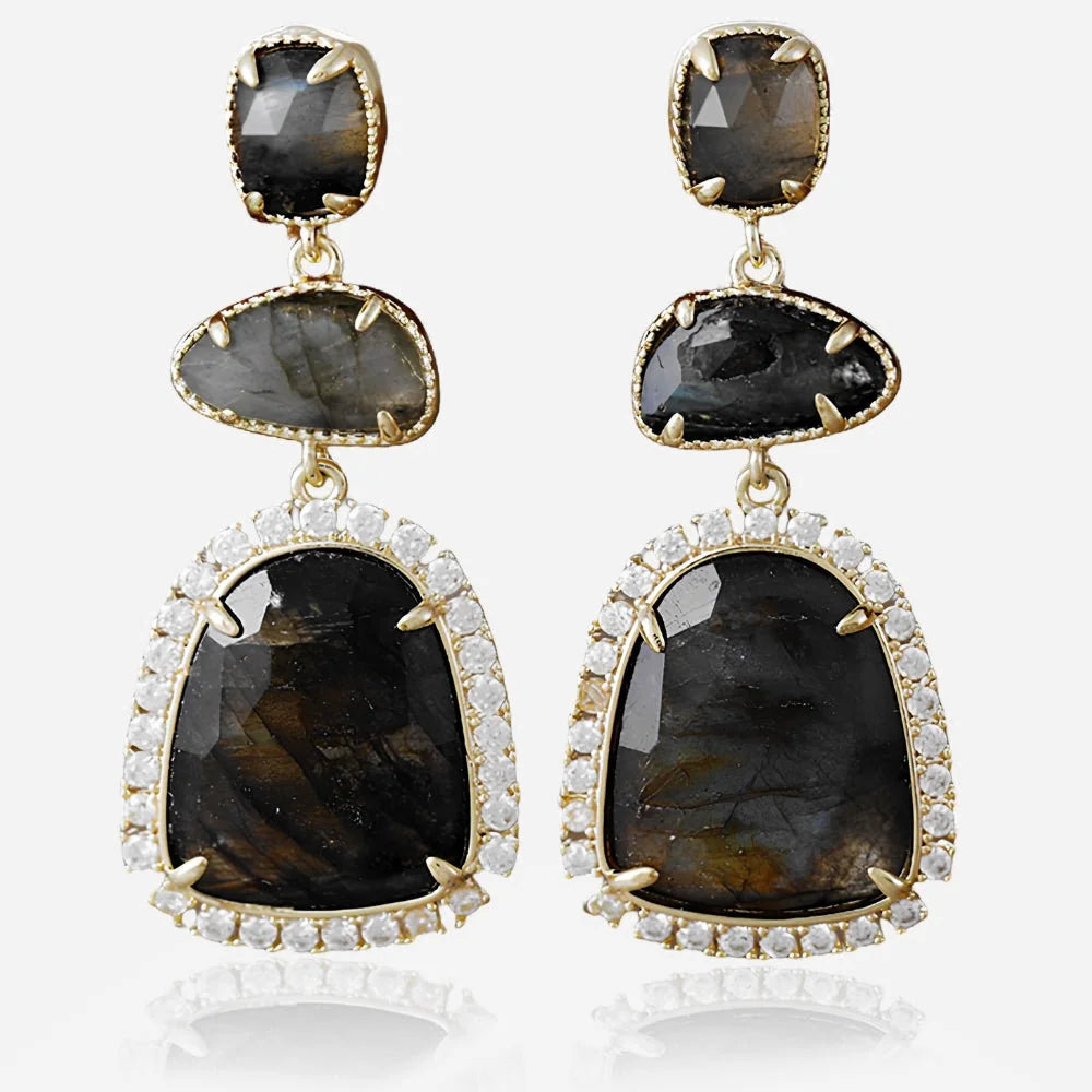Ocean Stone Drop Earrings - Voisson