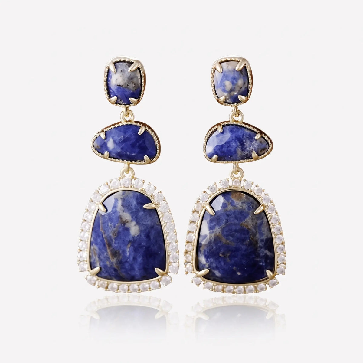 Ocean Stone Drop Earrings - Voisson