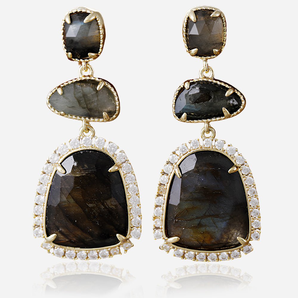 Ocean Stone Drop Earrings - Voisson