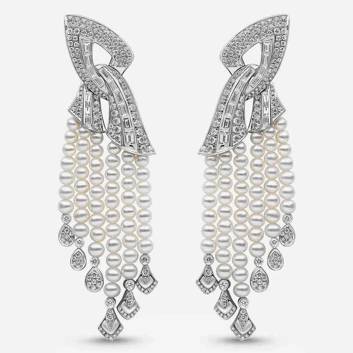 Opera Cascade Pearl Earrings - Voisson