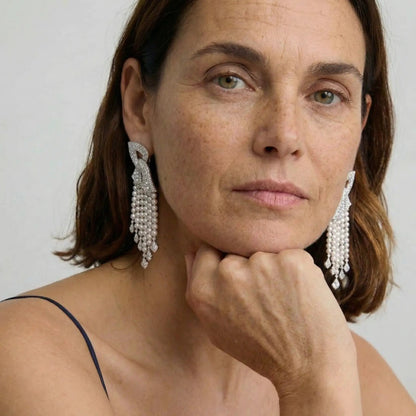 Opera Cascade Pearl Earrings - Voisson