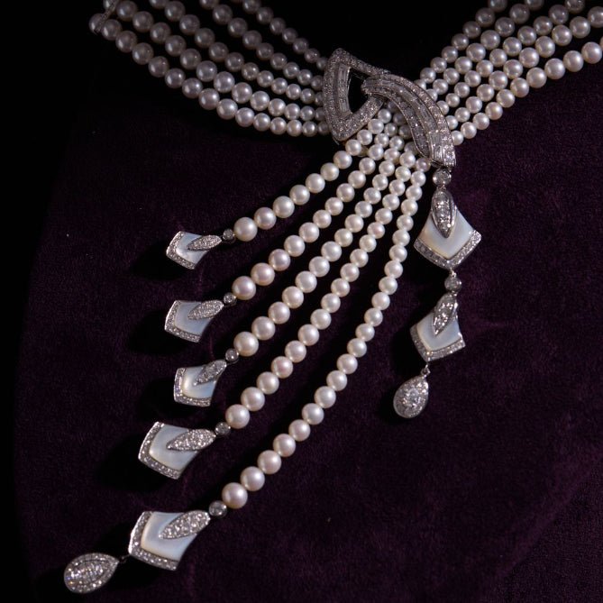 Opera Cascade Pearl Necklace - Voisson