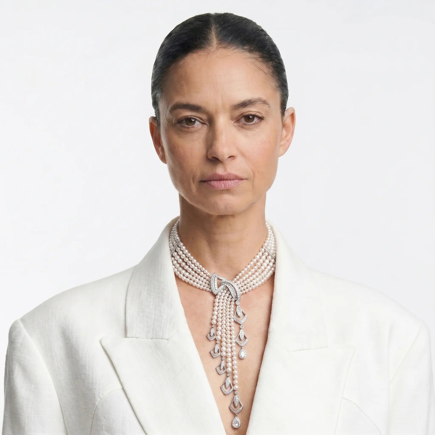 Opera Cascade Pearl Necklace - Voisson