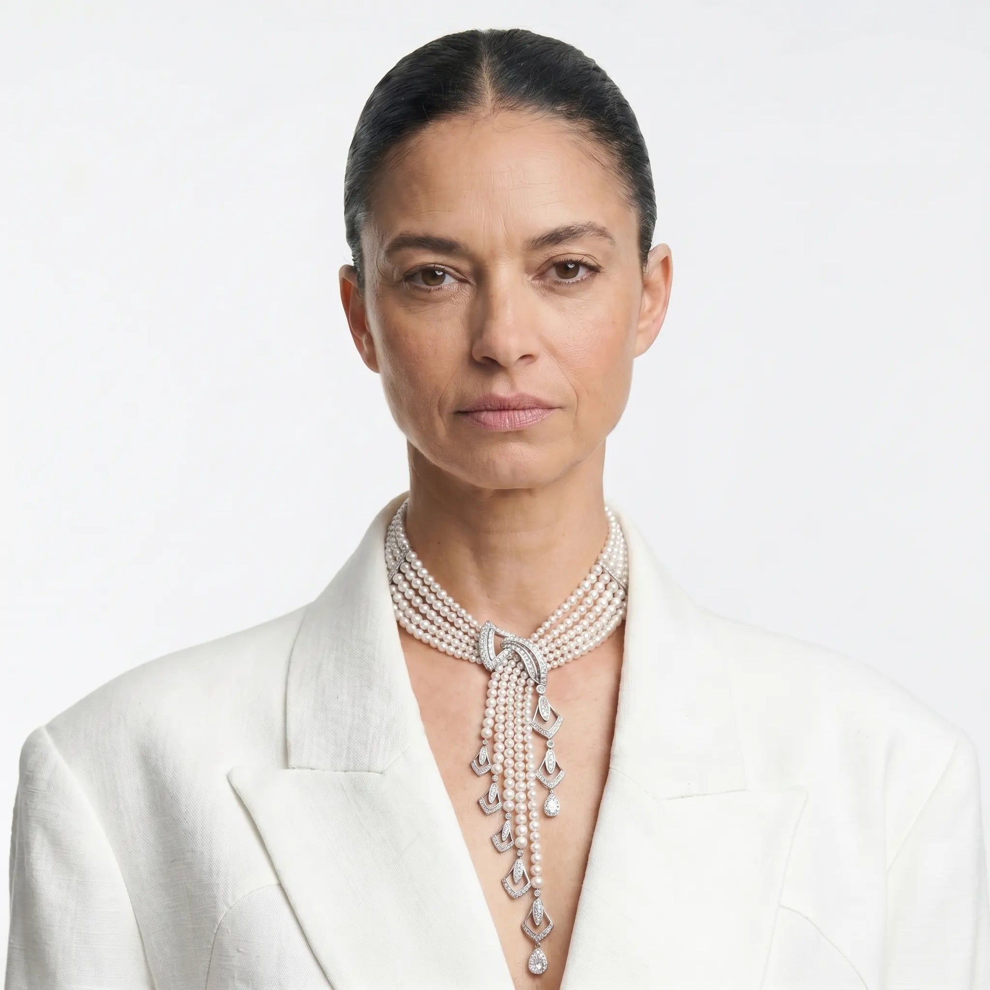 Opera Cascade Pearl Necklace - Voisson