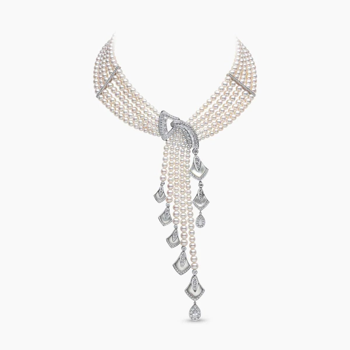 Opera Cascade Pearl Necklace - Voisson